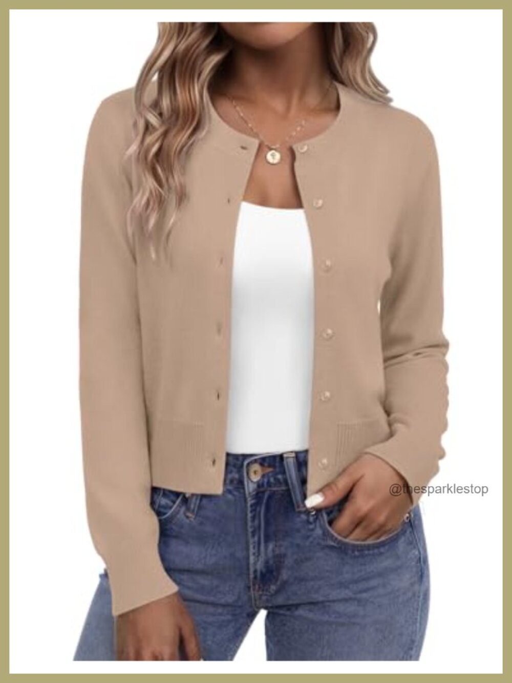 Crop Cardigan Lightweight Bolero Shrug Button Front Long Sleeve Knit